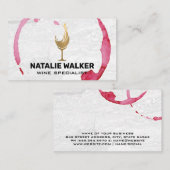 ワイン染色 |金ゴールドスプラッシュガラス 名刺 (正面/裏面)