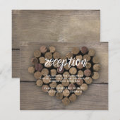 ワイン栓ハート受付カード 招待状 (正面/裏面)