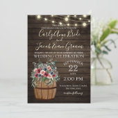 ワイン樽とバラ素朴ブルゴーニュとブルー 招待状 (スタンド正面)