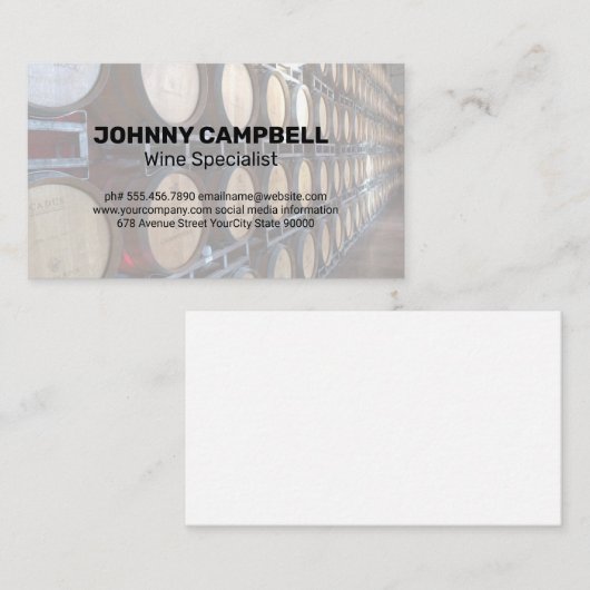 ワイン樽 | セルラーコレクション 名刺 (正面/裏面)