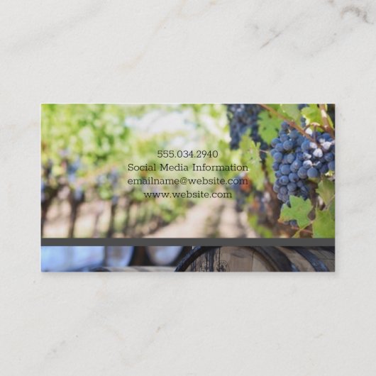 ワイン樽 名刺 (裏面)