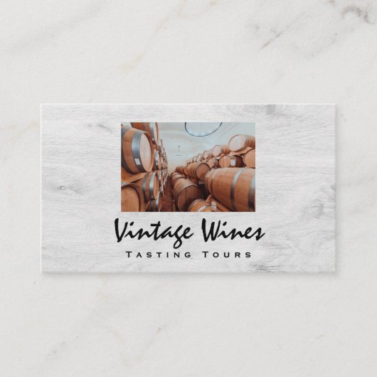 ワイン樽 | 木目 名刺 (正面)