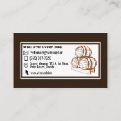 ワイン樽 – 淡い茶色 名刺 (裏面)