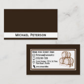 ワイン樽 – 淡い茶色 名刺 (正面/裏面)