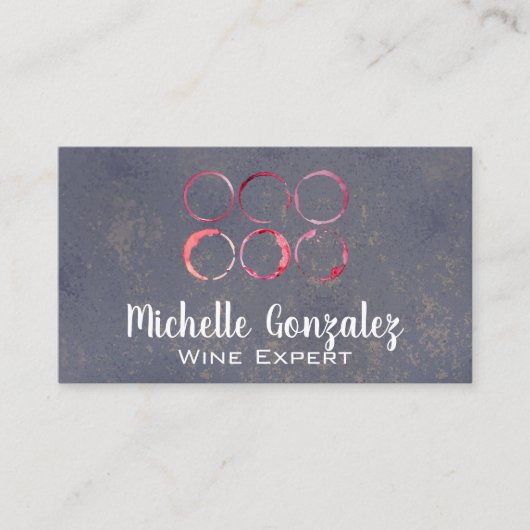 ワイン汚れテクスチャー名刺 名刺 (正面)