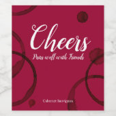 ワイン汚れラベル ワインラベル (シングルラベル)