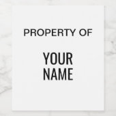 ワイン泥棒：あなたの名前のプロパティ編集可能文字 ワインラベル (シングルラベル)