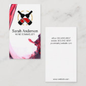 ワイン注ぎスプラッシュ |赤ワインボトル 名刺 (正面/裏面)