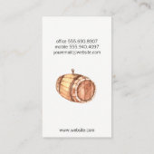 ワイン注ぎ | スプラッシュ | ワインの葡萄と樽 名刺 (裏面)