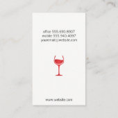 ワイン注ぎ | スプラッシュIIワイングラス 名刺 (裏面)