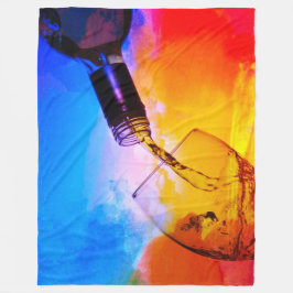 ワイン注ぎ フリースブランケット