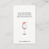 ワイン注ぎ | ワインスプラッシュ 名刺 (裏面)