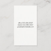 ワイン注ぎ |ワインボトルとグラス 名刺 (裏面)