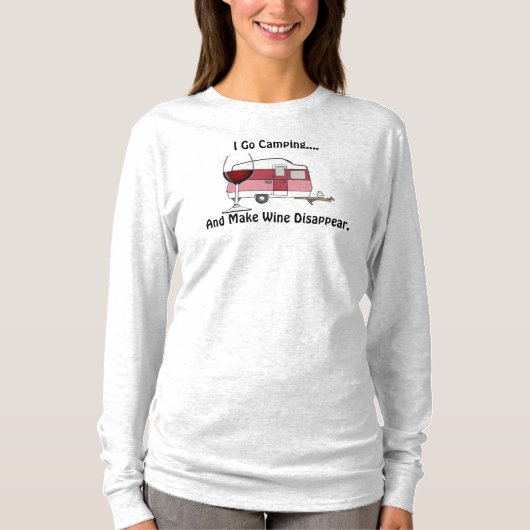 ワイン消える長袖T Tシャツ (正面)