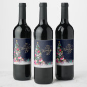 ワイン満載のライフグラムクリスマスツリーガーリーだ ワインラベル (ボトル)