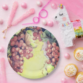 ワイン用トスカーナ赤ブドウお祝い ペーパープレート (パーティー)