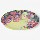ワイン用トスカーナ赤ブドウお祝い ペーパープレート (アングル)