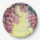 ワイン用トスカーナ赤ブドウお祝い ペーパープレート (正面)
