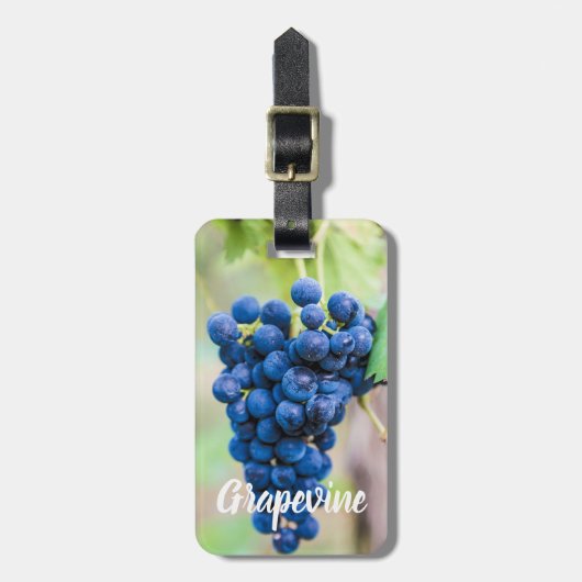 ワイン用ブドウつる植物及びブドウ栽培ギフト ラゲッジタグ (正面縦)