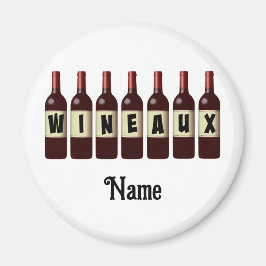 ワイン用レッドワインボトルが並びカスタマイズた マグネット