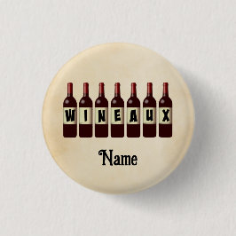 ワイン用レッドワインボトルが並びカスタマイズた 缶バッジ