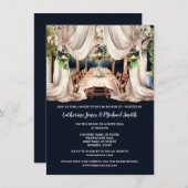 ワイン畑アルフレスコ風ダイニングドレープランタン 招待状 (正面/裏面)