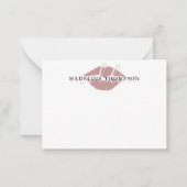 ワイン着色リップ書道台本 ノートカード (正面)