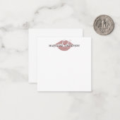 ワイン着色リップ書道台本 ノートカード (正面/裏面インサイチュ)