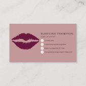 ワイン着色リップ書道台本 名刺 (裏面)