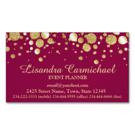 ワイン磁気名刺の金箔紙吹雪 マグネット名刺