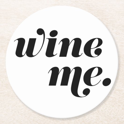 ワイン私。紙コースター ラウンドペーパーコースター (正面)