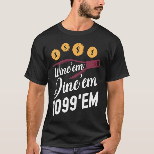 ワイン税の会計係のユーモア会計係ブックキー Tシャツ (正面)