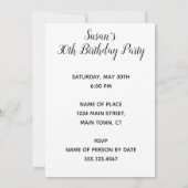 ワイン約30歳の誕生日おもしろい招待状 招待状 (裏面)