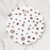 ワイン紙吹雪水色ドットメッセージカード フェイバータグ (裏面)