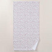 ワイン紙吹雪水色ドット ビーチタオル (正面)