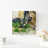 ワイン素晴らしは熟成 スクエア壁時計 (ホーム)