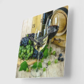 ワイン素晴らしは熟成 スクエア壁時計 (傾斜)