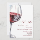 ワイン素晴らし赤ワエレガントイン誕生日パーティー 招待状 (正面)