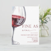 ワイン素晴らし赤ワエレガントイン誕生日パーティー 招待状 (スタンド正面)