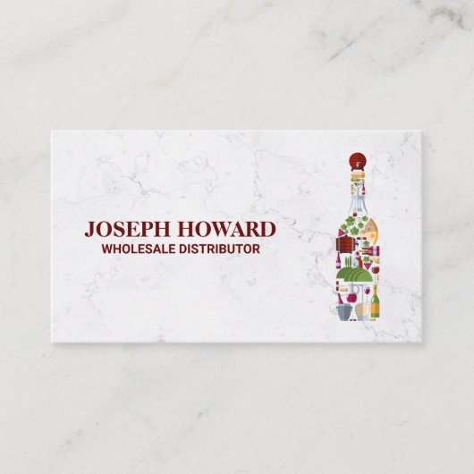 ワイン組成のボトル 名刺 (正面)