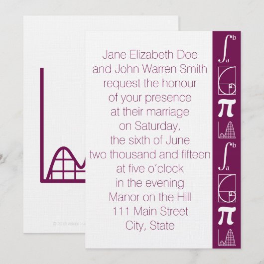 ワイン結婚式招待状 招待状 (正面/裏面)