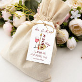 ワイン絵を描とアートをテーマにしたパーティーの好意を飲み飲む ギフトタグ