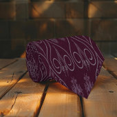 ワイン繊維織物のタコの種パターン(の模様が)ある ネクタイ