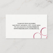 ワイン芸術的ボトルグラス | ぶどう | コルクス 名刺 (裏面)