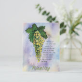 ワイン葡萄のリースポストカード ポストカード (スタンド正面)