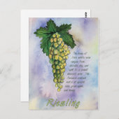 ワイン葡萄のリースポストカード ポストカード (正面/裏面)
