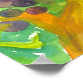 ワイン葡萄ウォーター絵画カラー ポスター (角)