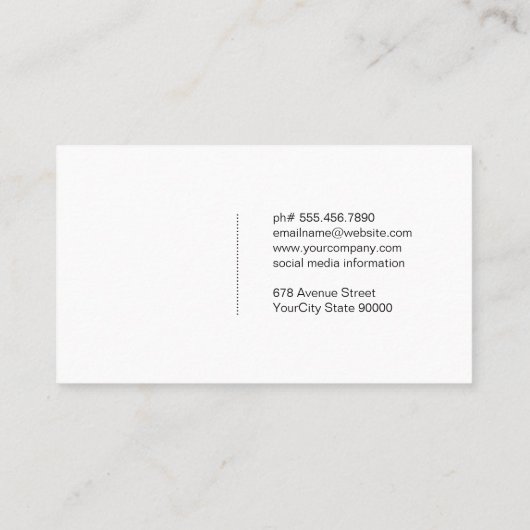 ワイン葡萄ガラスのロゴ 名刺 (裏面)