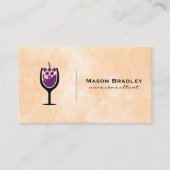 ワイン葡萄ガラスのロゴ 名刺 (正面)