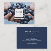 ワイン葡萄ソムリエまたはヴィントナー 名刺 (正面/裏面)